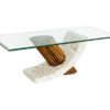 Barnaby Coffee Table In Clear Glass Top