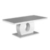 Eira Grey Glass Coffee Table In High Gloss Grey And White