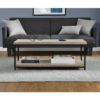 Ellicottville Wooden Coffee Table In Distressed Grey Oak