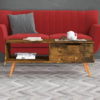 Floria Wooden Coffee Table With 1 Drawer In Smoked Oak