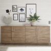 Jining Wooden Sideboard With 2 Doors 3 Drawers In Oak