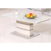 Kaiyo Glass Top Coffee Table In Cappuccino High Gloss