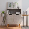 Lexie Wooden Sideboard With 2 Doors 1 Shelf In Concrete Effect