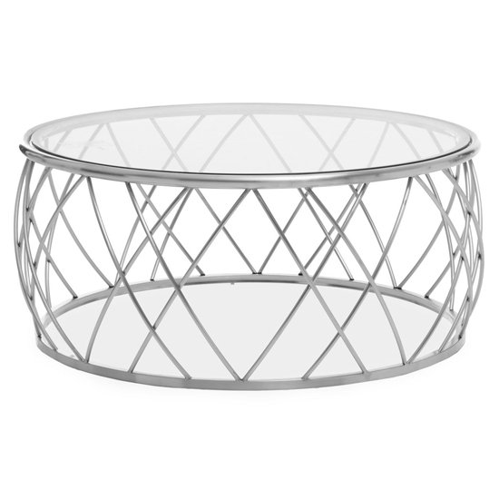 Orion Round Clear Glass Top Coffee Table With Silver Frame Coolest