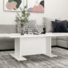 Rayya Rectangular Wooden Coffee Table In White