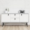 Rynok Wooden Sideboard In Matt White With 2 Doors And 2 Drawer