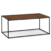 Tacita Rectangular Wooden Coffee Table In Walnut