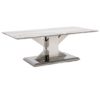 Tinley Rectangular Marble Coffee Table In Milan Grey