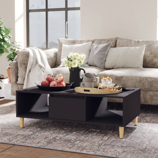 Dastan Wooden Coffee Table With 1 Door In Grey