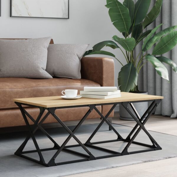 Exeter Wooden Coffee Table Rectangular In Sonoma Oak