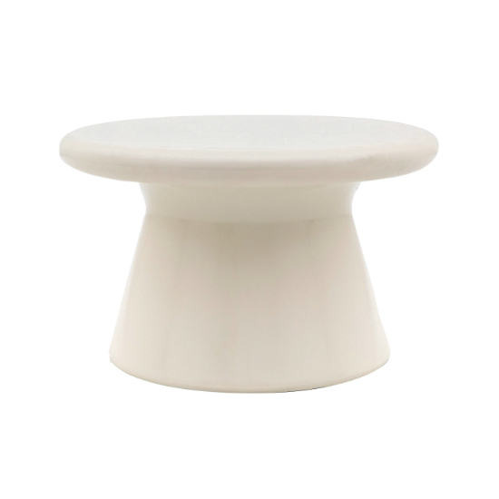 Palikir High Gloss Coffee Table Round In Cream