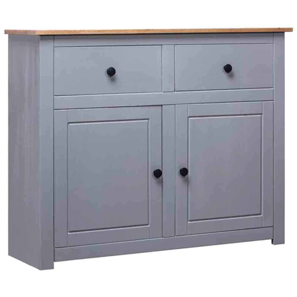 Bury Wooden Sideboard With 2 Doors 2 Drawers In Grey And Brown ...