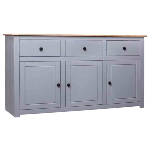 Bury Wooden Sideboard With 3 Doors 3 Drawers In Grey And Brown ...