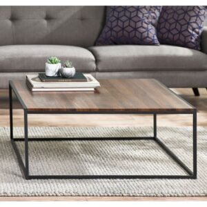 Tacita Square Wooden Coffee Table Walnut