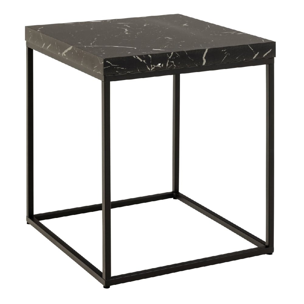 Burnaby Wooden Coffee Table Small In Black Marble Effect