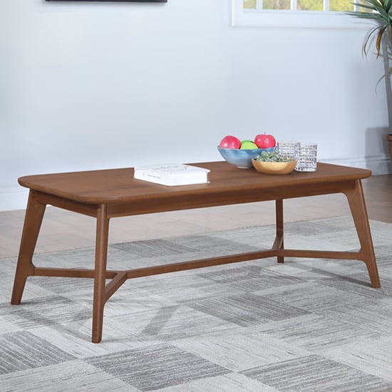 Cairo Wooden Coffee Table Rectangular In Walnut