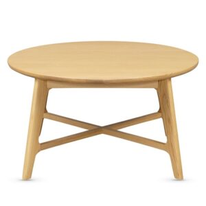 Cairo Wooden Coffee Table Round In Natural Oak