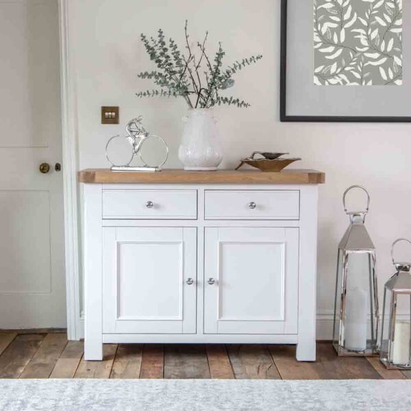 Celina Wooden Sideboard Large With 2 Doors In Oak And White