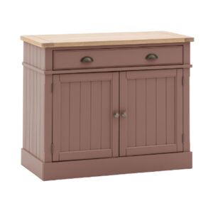 Elvira Wooden Sideboard With 2 Doors In Oak And Clay