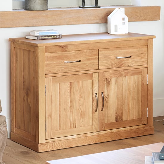 Fornatic Wooden Sideboard In Mobel Oak With 2 Doors 2 Drawers