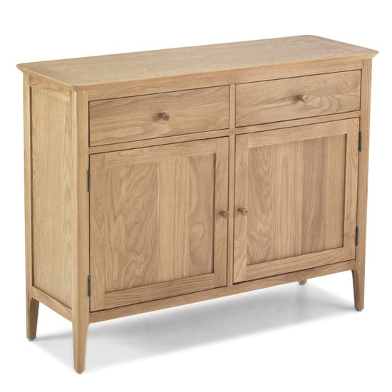 Wardle Wooden Medium Sideboard In Crafted Solid Oak