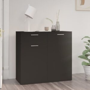 Calhoun Wooden Sideboard With 2 Doors 1 Drawer In Black