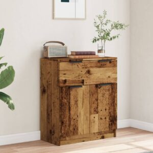 Aylesbury Wooden Sideboard With 2 Doors 1 Drawer In Brown Oak