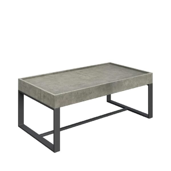 Calgary Wooden Rectangular Coffee Table In Concrete Effect