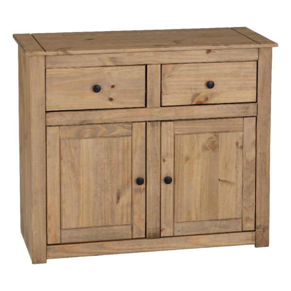 Pavia Wooden Sideboard With 2 Doors 2 Drawers In Natural Wax