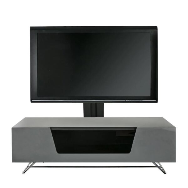 Chroma Large High Gloss TV Stand With Bracket In Grey