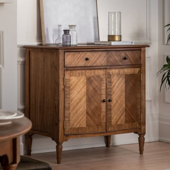 Madisen Wooden Sideboard With 2 Doors And 1 Drawer In Peroba