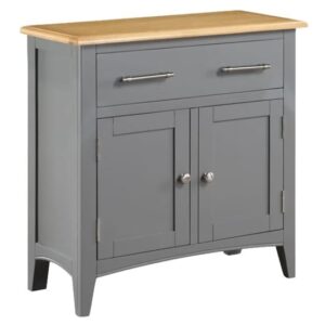 Roswell Wooden Sideboard 2 Doors 1 Drawer In Mid Oak And Grey