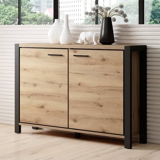 Aliso Wooden Sideboard With 2 Doors In Taurus Oak