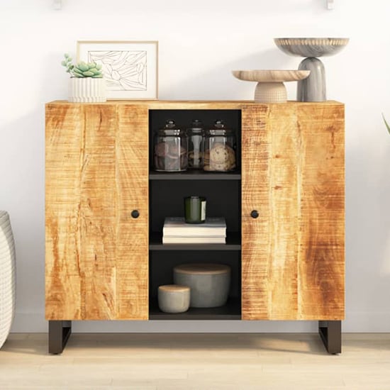 Alta Mango Solid Wood Sideboard With 2 Doors In Light Brown