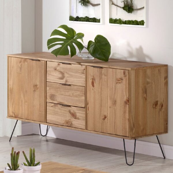 Avoch Wooden Sideboard With 2 Doors 3 Drawers In Oak