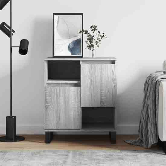 Celina Wooden Sideboard With 2 Doors In Grey Sonoma