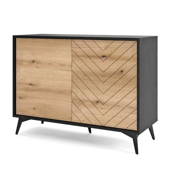 Douala Wooden Sideboard With 2 Doors In Evoke Oak