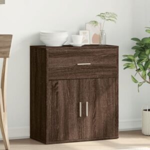 Exeter Wooden Sideboard With 2 Doors 1 Drawers In Brown Oak