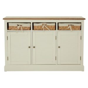 Henrik Wooden Sideboard With 3 Doors In Cream