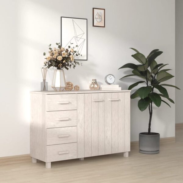 Hull Wooden Sideboard With 2 Doors 4 Drawers In White