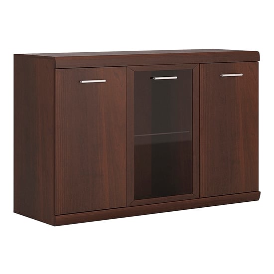 Impro Wooden Sideboard With 3 Doors In Dark Mahogany